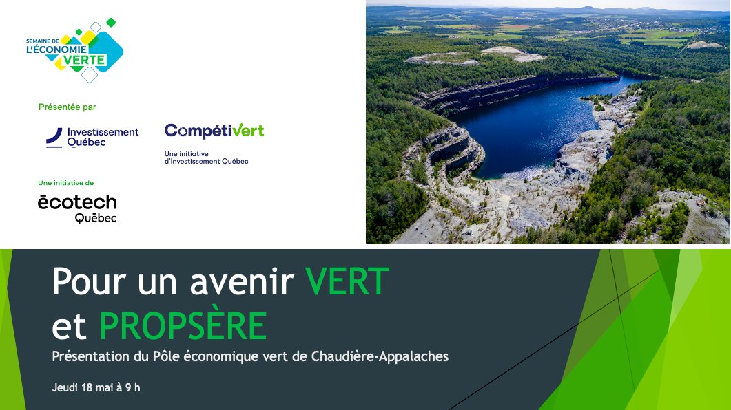 PEV_CA's tweet photo. Ce fut un plaisir et un honneur de présenter notre atelier "Pour un avenir vert et prospère" dans le cadre de la #SemaineEconomieVerte, une belle initiative d'@EcotechQuebec, présentée par @InvestQuebec. Merci à tous les participants ! 😀 💚 https://t.co/OCwSQMSrQ9