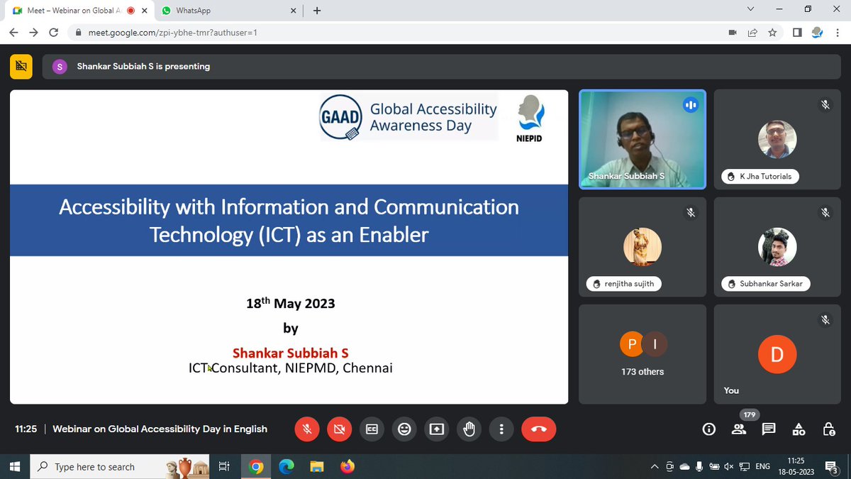 NIEPID's tweet photo. After the inaugural address Shri K.V.S Rao discussed about various aspects of #Accessibility, #SIPDA scheme and #UDID. Shri Shankar Subbaiah explained in detail about various ICT gadget and technologies which can make PWDs to access any information. (8/9) https://t.co/CzPbea4gtn