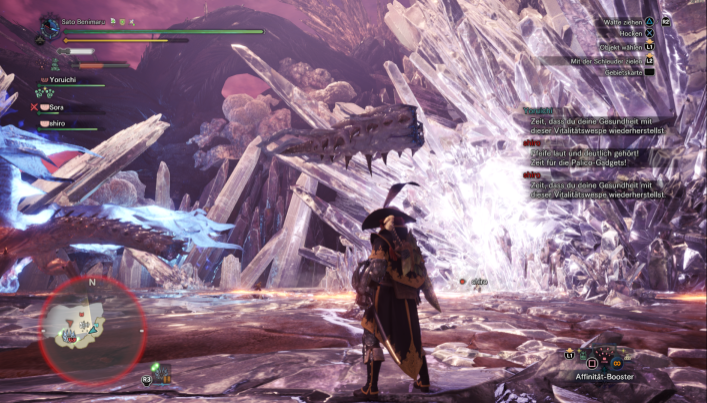 satobenimaru's tweet photo. Da will man einmal etwas in Monster Hunter entspannen und trennt den Schwanz des Monsters ab und der schwebt einfach in der Luft https://t.co/JTseObChJB