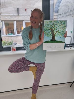 PencarrowICU's tweet photo. Yoga in the secret garden at 0645 before our shifts. Improving the wellbeing of all the team.  Thankyou Carly, there are a lot of relaxed happy nurses at work today.  Namaste!  @UHP_NHS @DerrifordNurses https://t.co/QNH29lCWFU