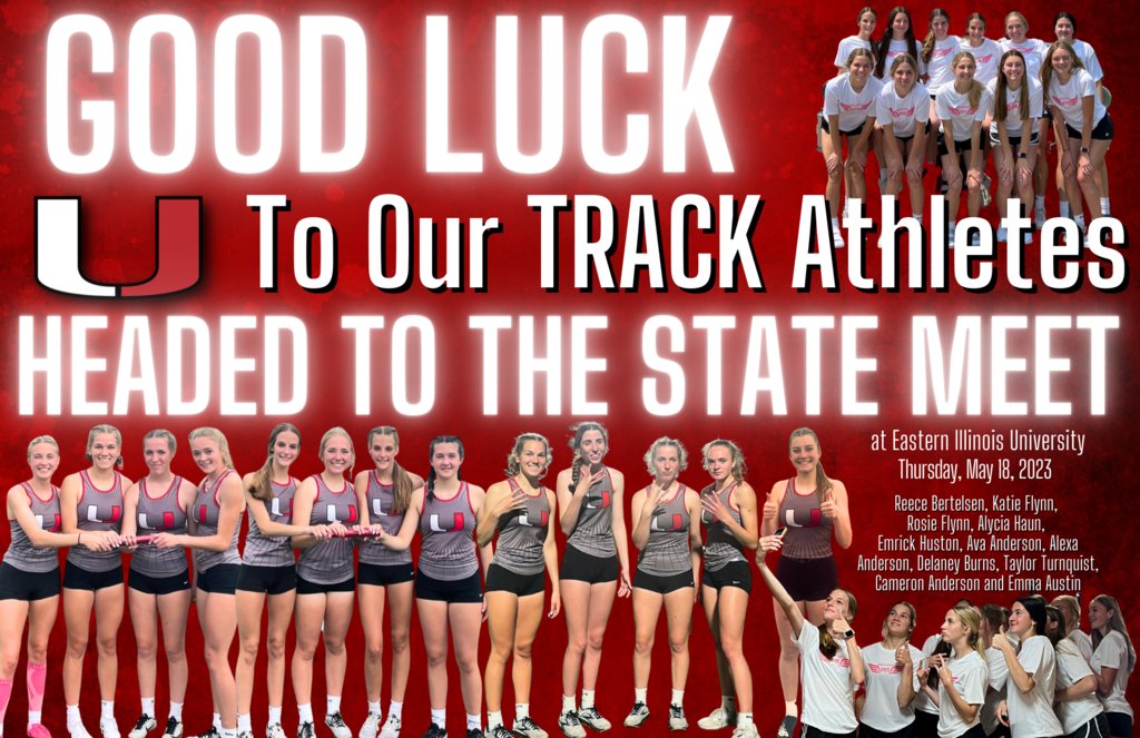 UnitedUHS's tweet photo. Good Luck at STATE today United High School Girls Track Athletes!! We are Proud of U!! #BeUnited #BigBlue #StateTrack1A #IHSA #UnitedHighSchool https://t.co/hRd5xUsz4D