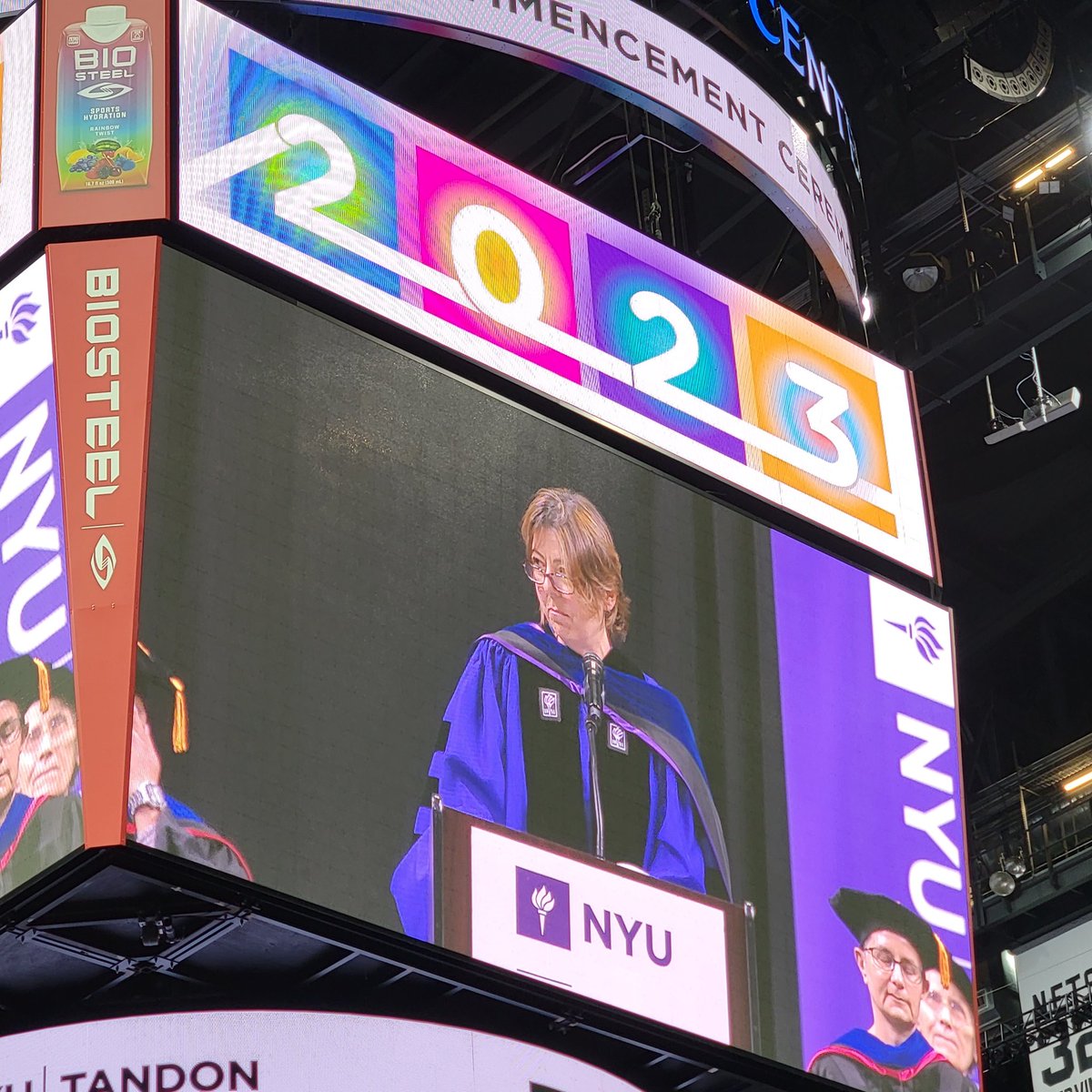 After an amazing ceremony, @nyutandon Dean @jelenazk closes out the #Classof2023 #Tandon #Commencement2023. Remember to thank your families they helped you get here! #NYUTandonMade