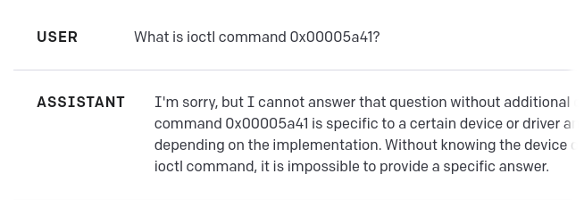 epickrram's tweet photo. When I saw the first two words on the response, I thought I'd asked too much.
Turns out I just hadn't been precise enough...
6/7 https://t.co/Twe2b9Xzn8