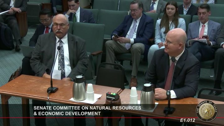 TMRASocial's tweet photo. TMRA applauds the Texas Senate Committee on Natural Resources &amp; Economic Development on passing #uranium bill HB 4119 by 6-0 vote. @GoransonPaul of @enCoreEnergy_EUand Ty Embrey of @LloydGosselink testified on the importance of #mining this essential material in #Texas. #txlege https://t.co/z6ZelRLMz0