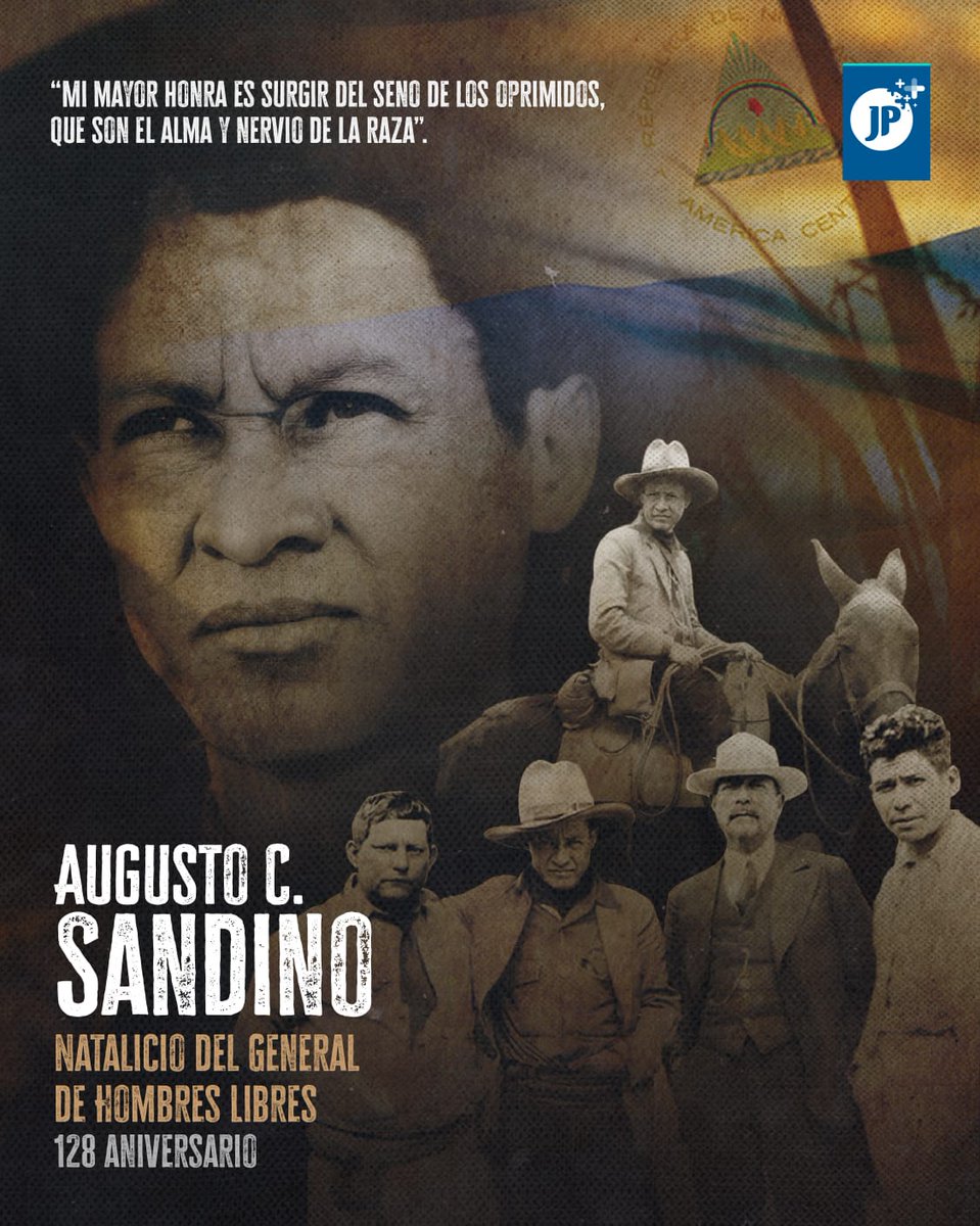 🇳🇮 Nicaragua conmemora este 18 de mayo, el 128 aniversario del natalicio del General Augusto C. Sandino, un ícono en Latinoamérica y el mundo, por su lucha en contra de la intervención estadounidense en este país centroamericano.