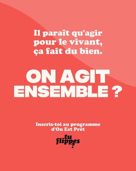 Forumeteoclimat's tweet image. 📢 @onestpret lance sa #News campagne de mobilisation #Tuflippes 😱

Objectifs❓sensibiliser à l’éco-anxiété qui est de +en+ grandissante! 

Jusqu’au 4 juin, le @Forumeteoclimat se joint à #OnestPret &amp;amp; t’invite à prendre soin de toi pr prendre soin du 🌎👉onestpret.com/tuflippes?oep