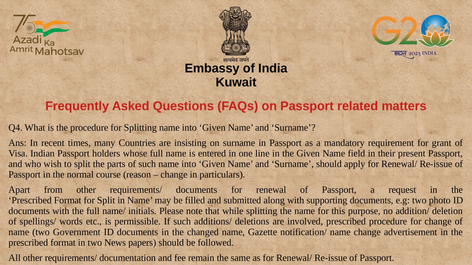 How to Split name in Passport