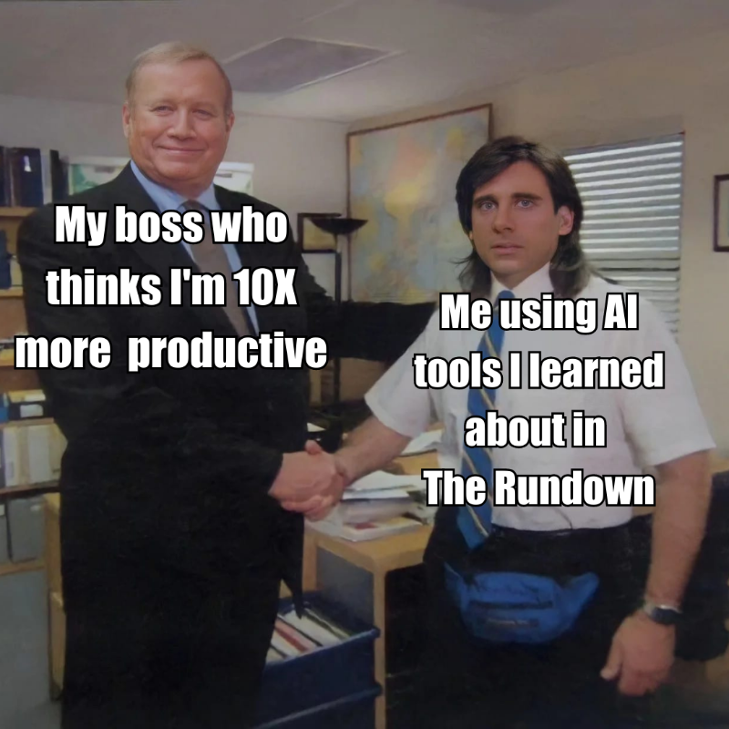 TheRundownAI's tweet photo. Get smarter on AI in 5 minutes a day.