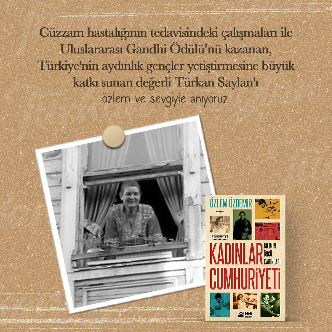 Türkan Saylan "Kadınlar Cumhuriyeti-Bilimin Öncü Kadınları" kitabımın kahramanlarından, aynı çağda yaşamaktan onur duyduğum "melek" kadın, onsuz bu kitap eksik olurdu💜 #TürkanSaylan
#KadınlarCumhuriyeti #BiliminÖncüKadınları #Cumhuriyetimizin100Yılı