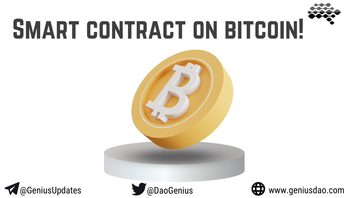 🚨Big news alert!

#Bitcoin just leveled up with smart contracts on the #BTC network, unlocking new dApp possibilities.

📢 Guess what?New millionaires are coming! Subscribe to our newsletter for insane crypto tips!📰🤑

Subscribe now👉 geniusdao.com
#crypto #blockchain