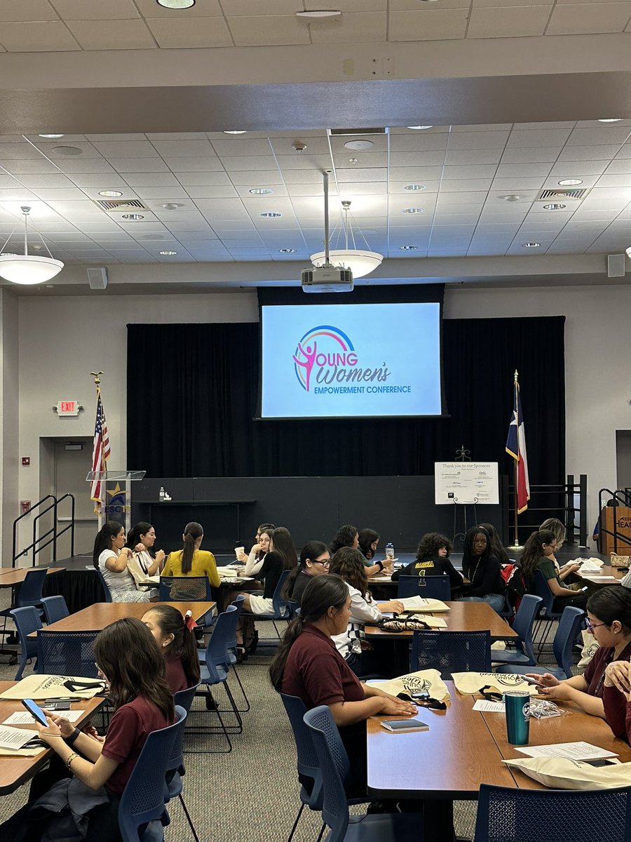 Jefferson &amp; Silva students participating in the Young Women’s Empowerment Conference at Region 19.