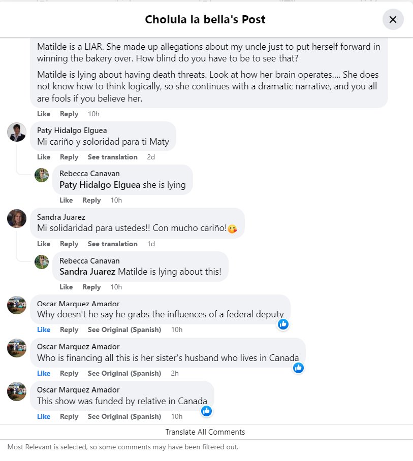 becca_vader's tweet photo. @NoticiasCholula @Matilde_Roldan @SergioSalomonC Matilde paid false witnesses to put my uncle in jail. Why isn't anyone discussing this? @noticias_rh https://t.co/9Fw3hYOdC8