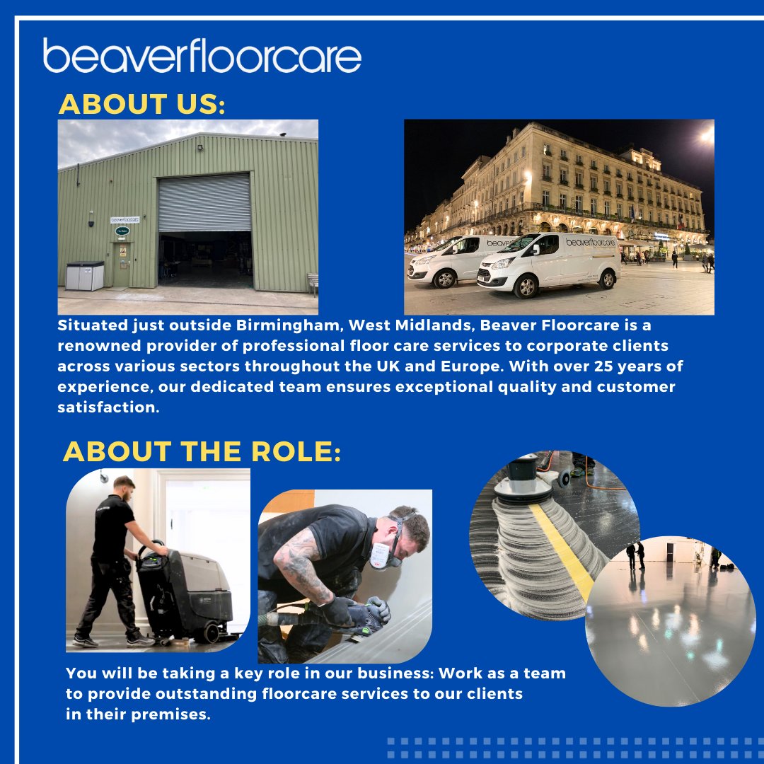 beaverfloorcare's tweet image. 📣📣We Are #Hiring🎉🎉

Tweet 1/2
Floorcare Technician Wanted!
Are you looking for an exciting position with professional development opportunities? 
Look no further! Submit your application today via: 
indeedhi.re/3OmNVVj

#beaverfloorcare #jobs #recruit #career #recruiting