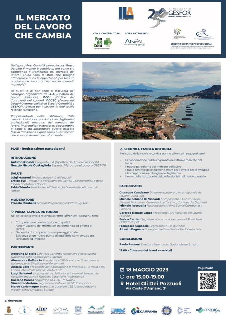 📌Oggi a #Pozzuoli per prendere parte all’evento “Il mercato del #lavoro che cambia” promosso da #Gesfor. Durante il dibattito abbiamo parlato di #DecretoLavoro, Politiche Attive, #formazione, e dell’importanza della #cooperazione pubblico-privato. #LavorodiValore