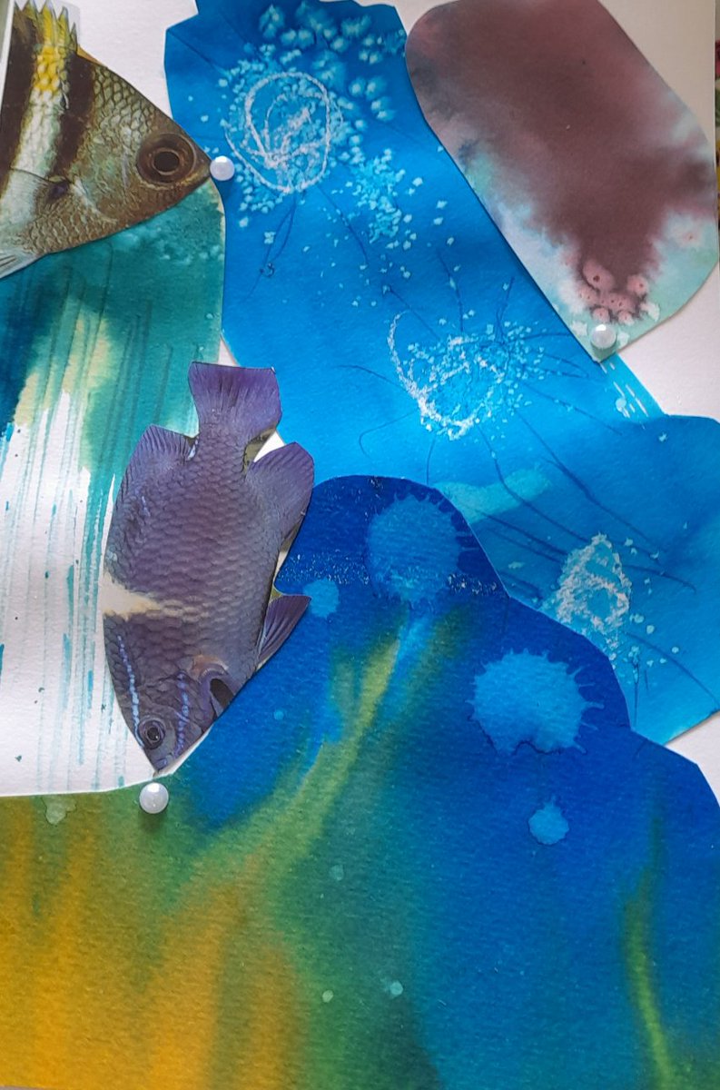 maryorrelltrust's tweet photo. #CreativityandWellbeingWeek making collaged cards out of our messy fun from last week using #foodcolouring and #salt @ our #orrellartscafe join us next Thursday 1-3 for more...@StJohnandStJame https://t.co/31Zhx2jOe9