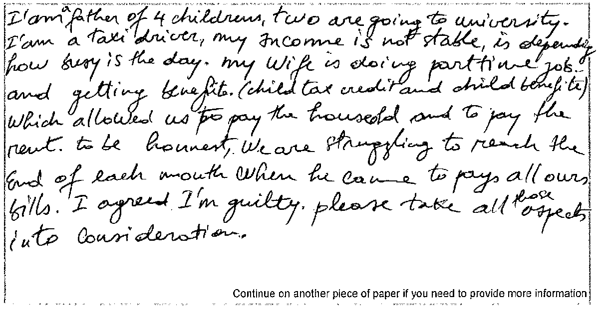 Covid prosecutions are still happening, quietly. £5000 fine for taxi driver who hadn't booked a quarantine hotel when flying to UK through a 'red list' country His plea for leniency is sad 'We are struggling to reach the end of each month when we come to pay all our bills'