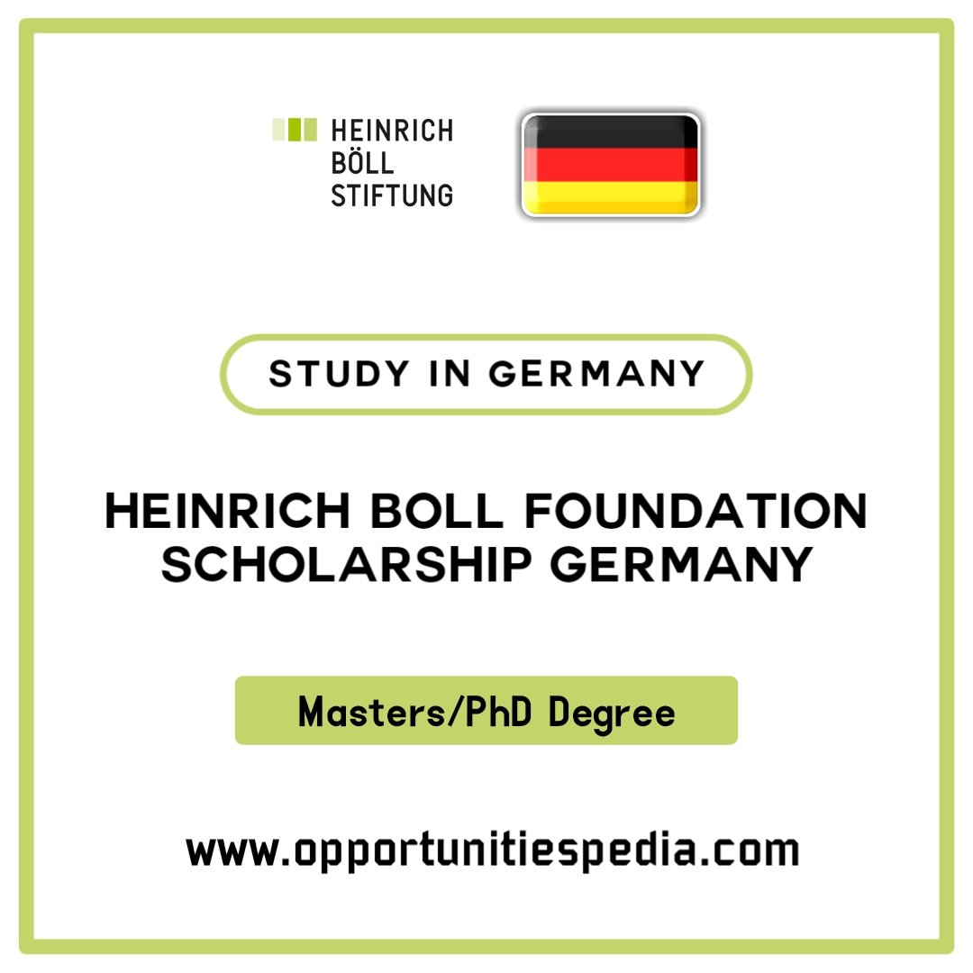 Opedia3's tweet photo. Heinrich Boll Foundation Scholarship 2023-24 (Study in Germany) 🇩🇪

Details 👉: https://t.co/fh3dngBQLA

The Heinrich Böll Foundation funds scholarships for about 1,000 students every year.

Scholarship Benefits:
☆ Tuition Fee waiver 
☆ Travel Allowance
☆ Monthly Stipend https://t.co/99NBaBm5ZC