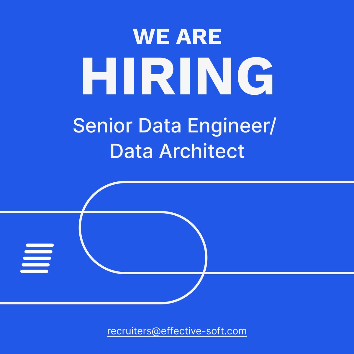 EffectiveSoft's tweet image. We are looking for a Senior #DataEngineer/#DataArchitect with 7+ years of experience in #DataEngineering. The project is related to the development of an #analyticaldataplatform for a network of medical clinics in the USA. Find more info: hubs.la/Q01QnYyr0