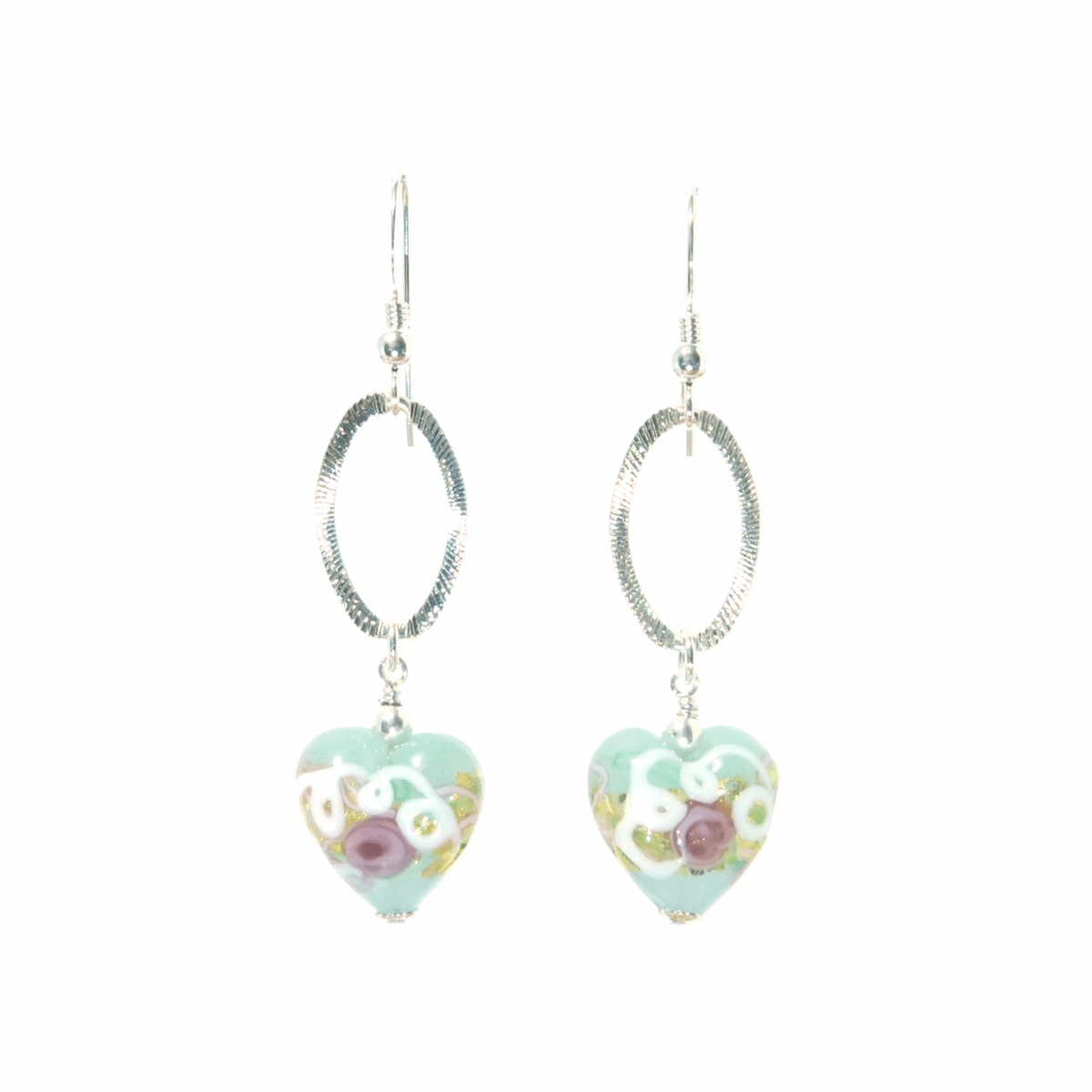 JKCMurano's tweet image. Murano Glass Aquamarine Heart Wedding Cake Long Silver Earrings tuppu.net/facf8312  #WeddingEarrings