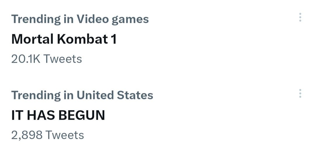 Lotta MK related trending... we have SO MUCH more to tell you.
#MortalKombat #MortalKombat1 #MK1
