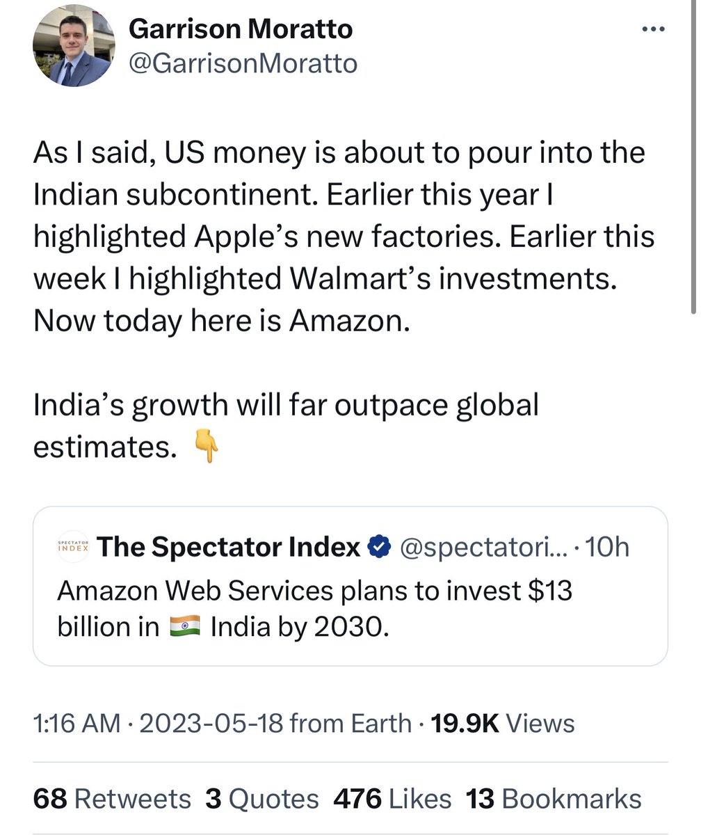 Pivot2Centre's tweet photo. If you are in India and in age range of 15-25 and are well educated in field that are worthy (Engineering, Medicine, Pharmacy, Logistics, Construction, AI), you are probably what an white American man with a college degree in 1985 was. 

Your life is gonna be an amazing success! https://t.co/45XzmJw5ed