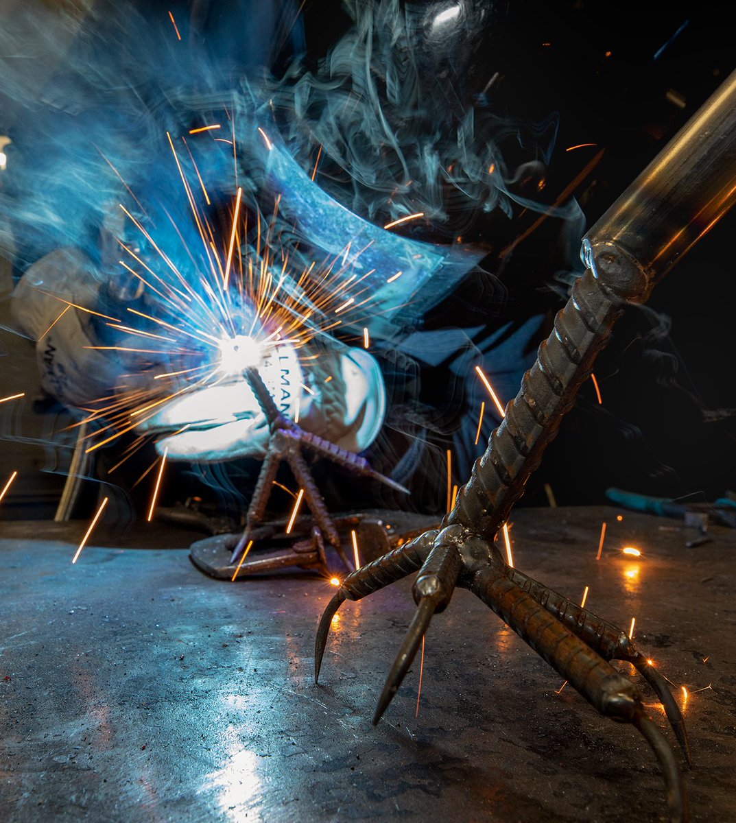 dunwoodycollege's tweet image. It's end of the year and all of the final projects are coming together. Check out these cool #welding pieces! #BornToDo #hawk #mandolorian #Armor