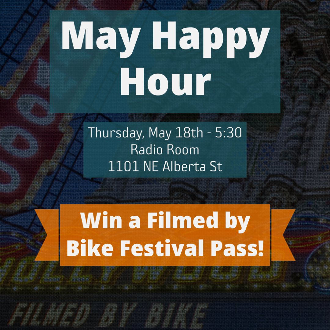 TONIGHT! Meeting at Radio Room at 5:30 to join the festivities of the Filmed by Bike Festival Pre-Party. Don't miss this one because we'll be raffling off a festival pass and a couple of super cool merch items during the Happy Hour. *Must be member to enter raffle*