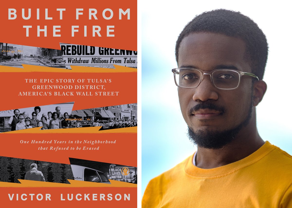 Victor Luckerson’s new book “Built from the Fire” will be released next week!
Join us for a FREE event on Thurs., May 25, at 7pm
📍 OK History Center
Panelists will be <a href="/VLuck/">Victor Luck</a>, David Goodwin of the <a href="/oklahoma_eagle/">TheOKEagle</a>, <a href="/sydneemonday/">sydnee</a>, &amp; <a href="/JD__Baker/">J.D. Baker</a> 

Register at okhistory.org/signing
