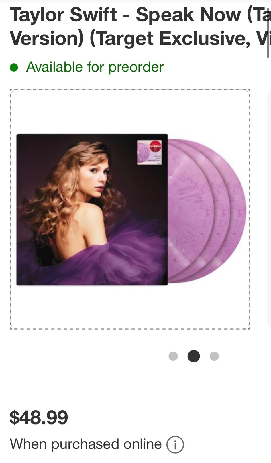 Taylor Swift - Speak Now (taylor's Version) (target Exclusive