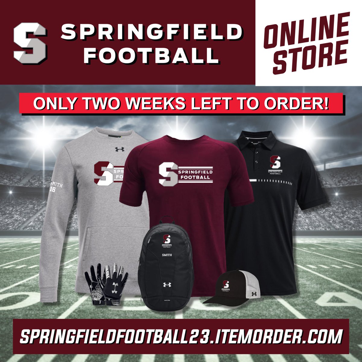 Stadium System (@stadiumsystem) on Twitter photo 🚨TWO WEEKS LEFT!🚨<a href="/_SCFootball/">Springfield Football</a>
If you have not yet ordered your team gear, time is running out!
springfieldfootball23.itemorder.com 🚨TWO WEEKS LEFT!🚨<a href="/_SCFootball/">Springfield Football</a>
If you have not yet ordered your team gear, time is running out!
springfieldfootball23.itemorder.com