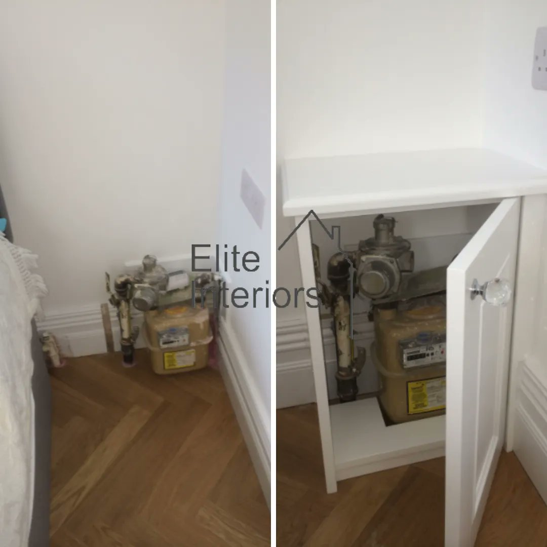 Another fixture few of us would want in our #Bedroom. 

Berut called us to design, make & fit a #BespokeCabinet to hide the unsightly #GasMeter in the bedroom in their #Sutton home. 

They love our #BespokeSolution. 

See our #FreestandingFurniture @ buff.ly/2HyDslr