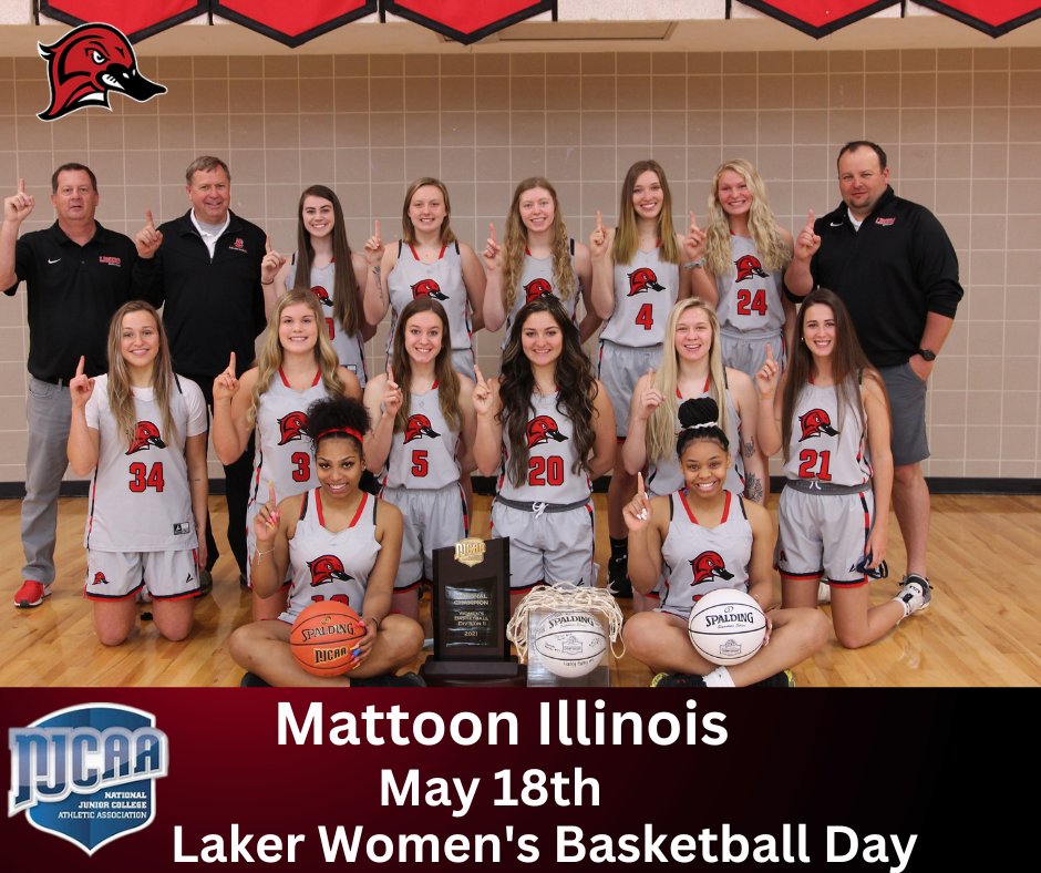Lake Land Athletics (@llcathletics) on Twitter photo May 18th in Mattoon, IL we honor and celebrate our <a href="/LLC_WBasketball/">Lake Land College Women's Basketball</a> basketball team who won the 2021 <a href="/NJCAABasketball/">NJCAA Basketball</a> DII National Championship!
<a href="/ColesCounty/">Coles County Sports</a> <a href="/DavidWJohnson10/">David W Johnson</a>
#LandofChampions #OneFlock May 18th in Mattoon, IL we honor and celebrate our <a href="/LLC_WBasketball/">Lake Land College Women's Basketball</a> basketball team who won the 2021 <a href="/NJCAABasketball/">NJCAA Basketball</a> DII National Championship!
<a href="/ColesCounty/">Coles County Sports</a> <a href="/DavidWJohnson10/">David W Johnson</a>
#LandofChampions #OneFlock