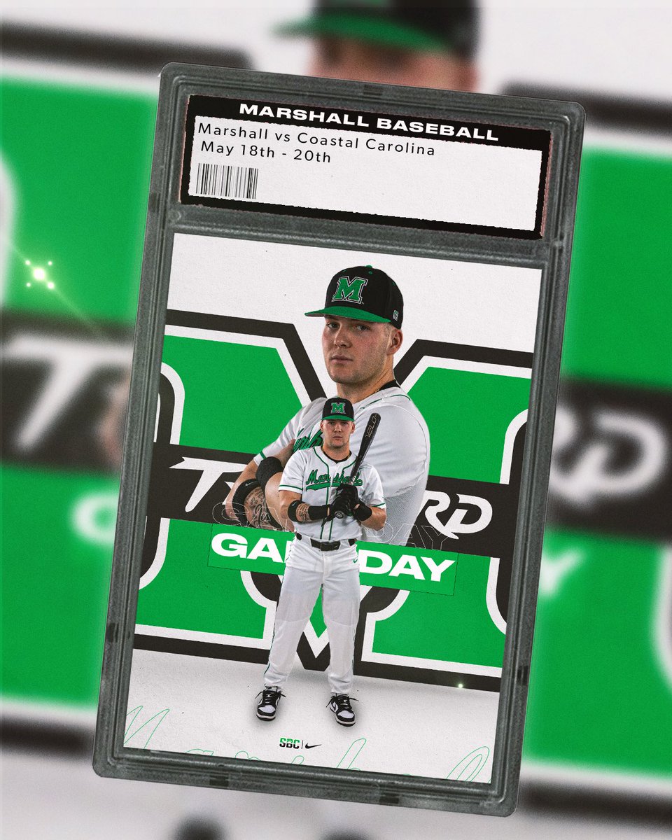 HerdBaseball's tweet photo. Headed to the 🏖️ for the final series of the season. 

📍 Conway, SC
🆚 Coastal Carolina
⌚️ 6:00 p.m.
📺 ESPN+ https://t.co/4LoOAv0ioF
📊 Stats: https://t.co/kgWH4H3ccU

#WeAreMarshall https://t.co/BnVgTWWgX8