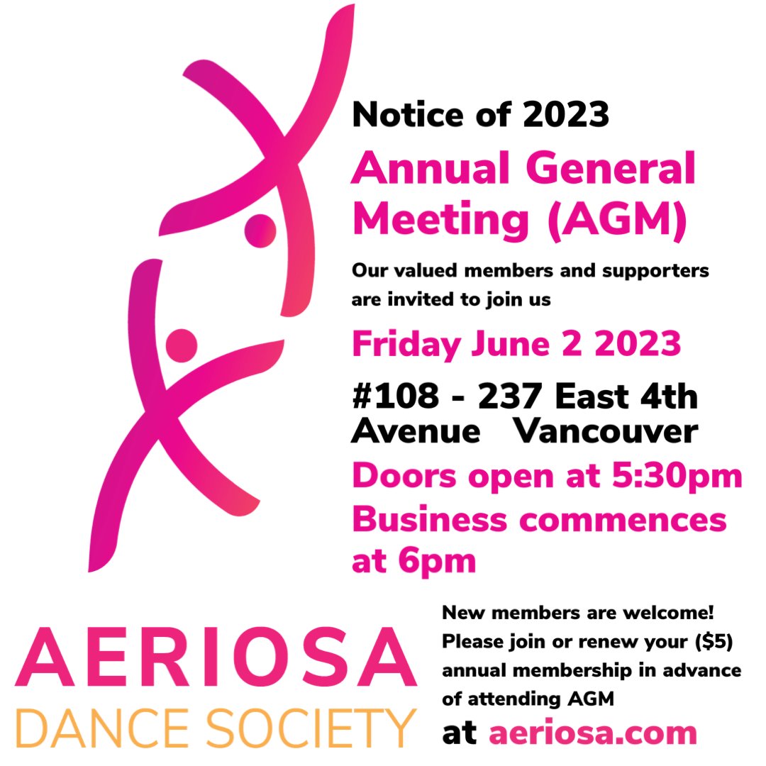 Please join us for the Aeriosa Annual General Meeting Friday June 2 5:30pm - mailchi.mp/b7a4c41151b5/a…