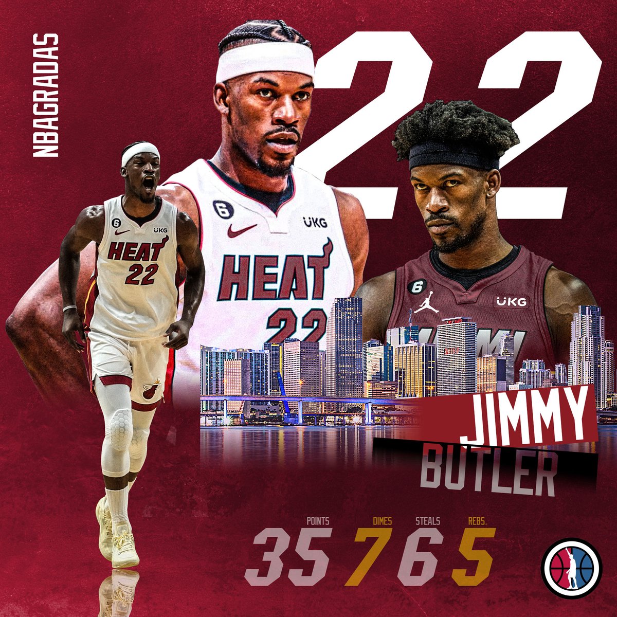 NBAGradas's tweet image. Jimmy Butler doin' work #Heat #NBA