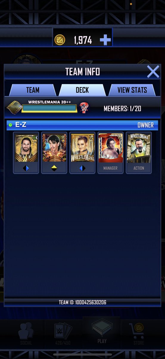 jakemalvaiz's tweet photo. New team looking for WM39-WM39++ players. You need to be active to join and have discord. #WWESupercard https://t.co/MMSKttNodt