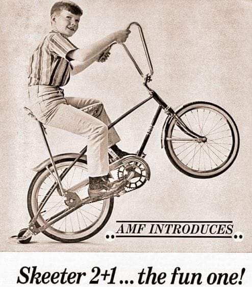 1969 AMF Skeeter 2+1 Wheelie bike. 🖤 #ThrowbackThursday 🔙 🔥