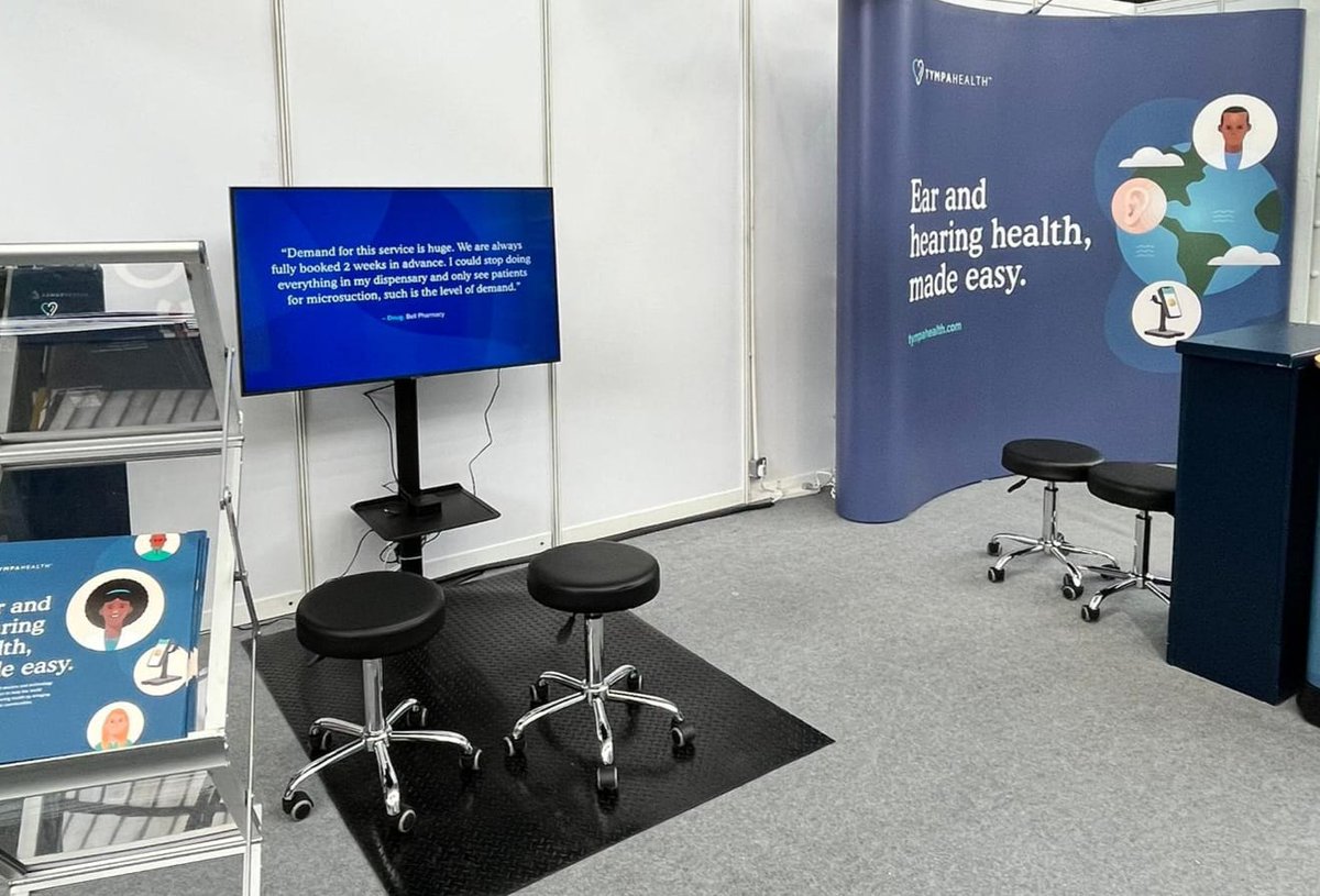 TympaHealth's tweet photo. All setup and ready for the @AestheticMLive show tomorrow & saturday at the Olympia, London π
Looking forward to seeing everyone at stand F40 π
#TympaHealth #TympaPlatform #Audiology #hearinghealth #aesthetics #medtech #technology https://t.co/CDD8JlUTVT