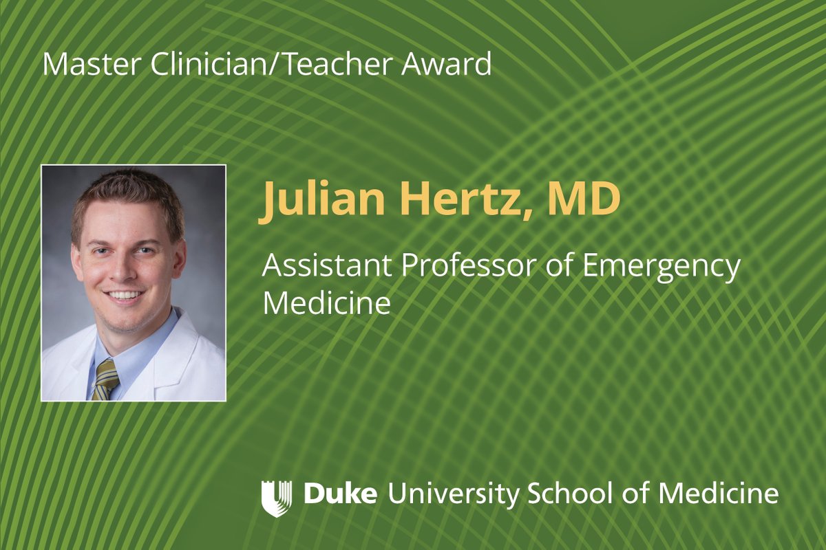Congratulations to Julian Hertz!

The Master Clinician/Teacher Award honors faculty for accomplishment and service in  the area of teaching in the School of Medicine or Medical Center. Nominees shall have made an extraordinary commitment to teaching and students.