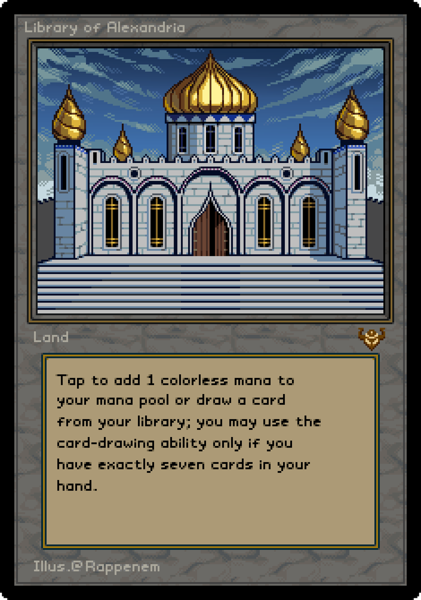 Tried my hand at making an #MTG proxy for the first time ✨ #pixelart