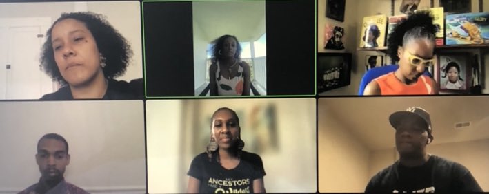 Watching ⁦@TanisiaTeeMoore⁩ talk about her book #IAmMyAncestorsWildestDreams on @sljdod panel #SpotlightOnBlackHistory with other amazing creators #SLJDOD