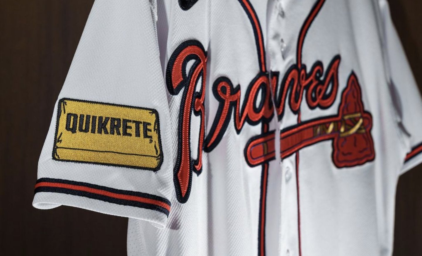 Chris Creamer  SportsLogos.Net on X: The Atlanta Braves have announced  they will wear a Quikrete advertisement on their jersey sleeves. Story to  follow.  / X