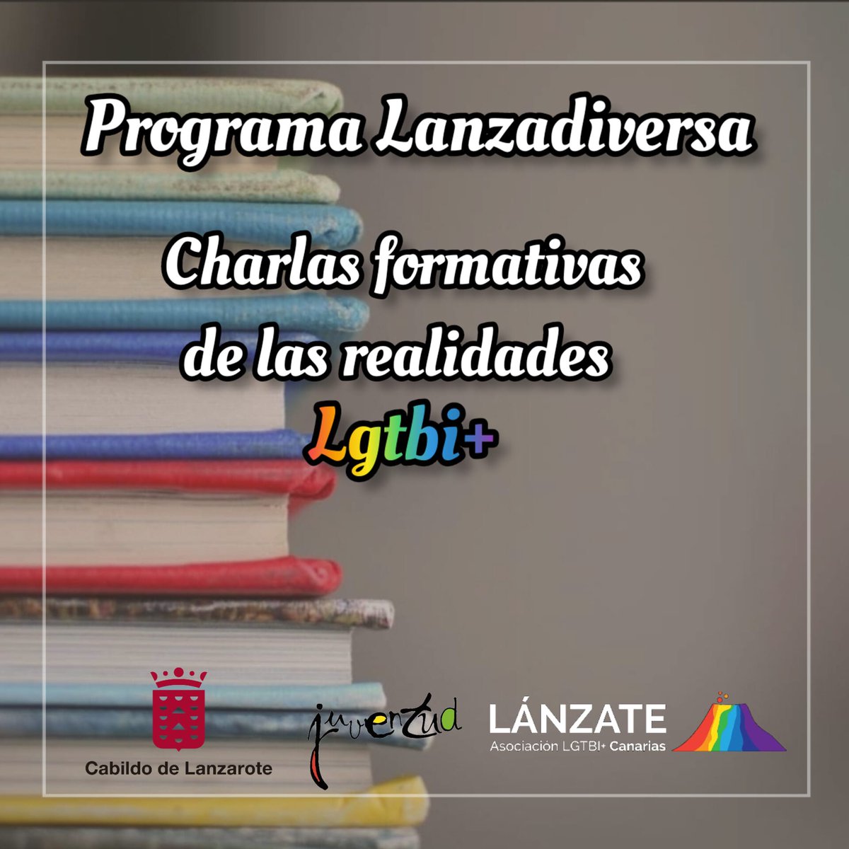 Comienza el proyecto Charlas de Diversidad. Intervenciones escolares, asociaciones, entidades públicas, ... Llama al  828 12 88 69. Este proyecto formativo conjunto al Cabildo de Lanzarote   y desde la concejalía de Juventud Lanzarote #diversidad #formaciondiversidad #lgtbi