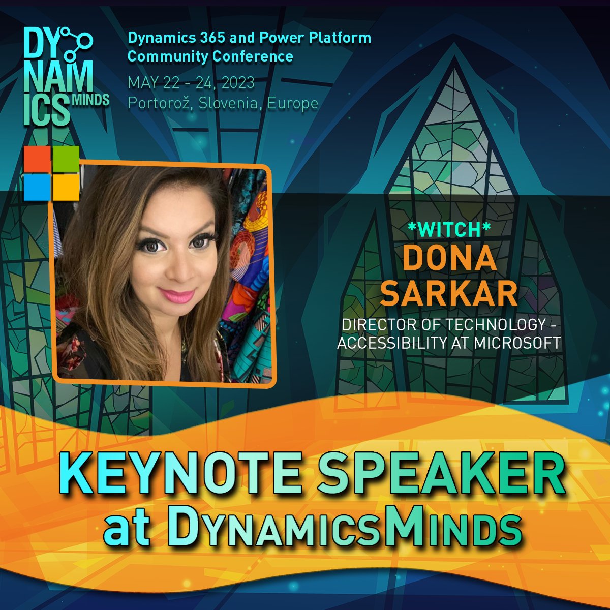📢 KEYNOTE ANNOUNCEMENT 📢

💥#DynamicsMinds proudly presents ⭐KEYNOTE SPEAKER⭐ @donasarkar, Director of Technology - Accessibility at @Microsoft.

Let’s learn, network, have fun and together make the community shine!

#dynamics365 #powerplatform #bizapps #communityconference