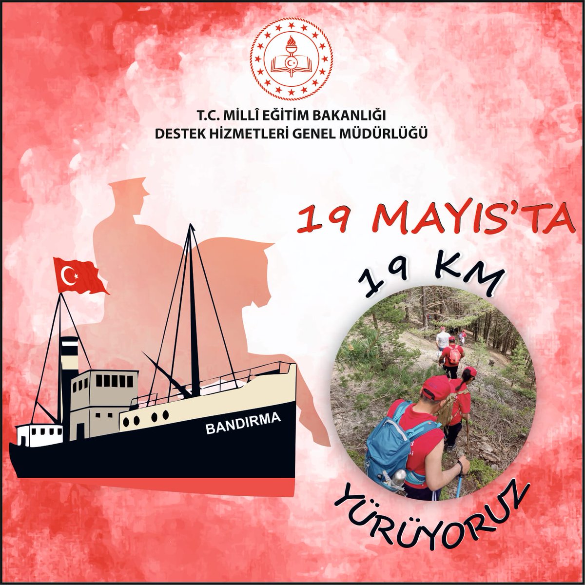 19 Mayıs'ta 19 km Yürüyoruz Balıkesir MEB-AKUB