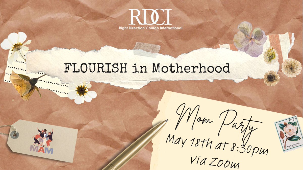 Moms of all ages, join our <a href="/RdciMam/">Mothers Assisting Mothers(M.A.M.)</a> ministry TONIGHT at 8:30pm for our Virtual Meet-Up! Register for the zoom link at rdci.info/mam