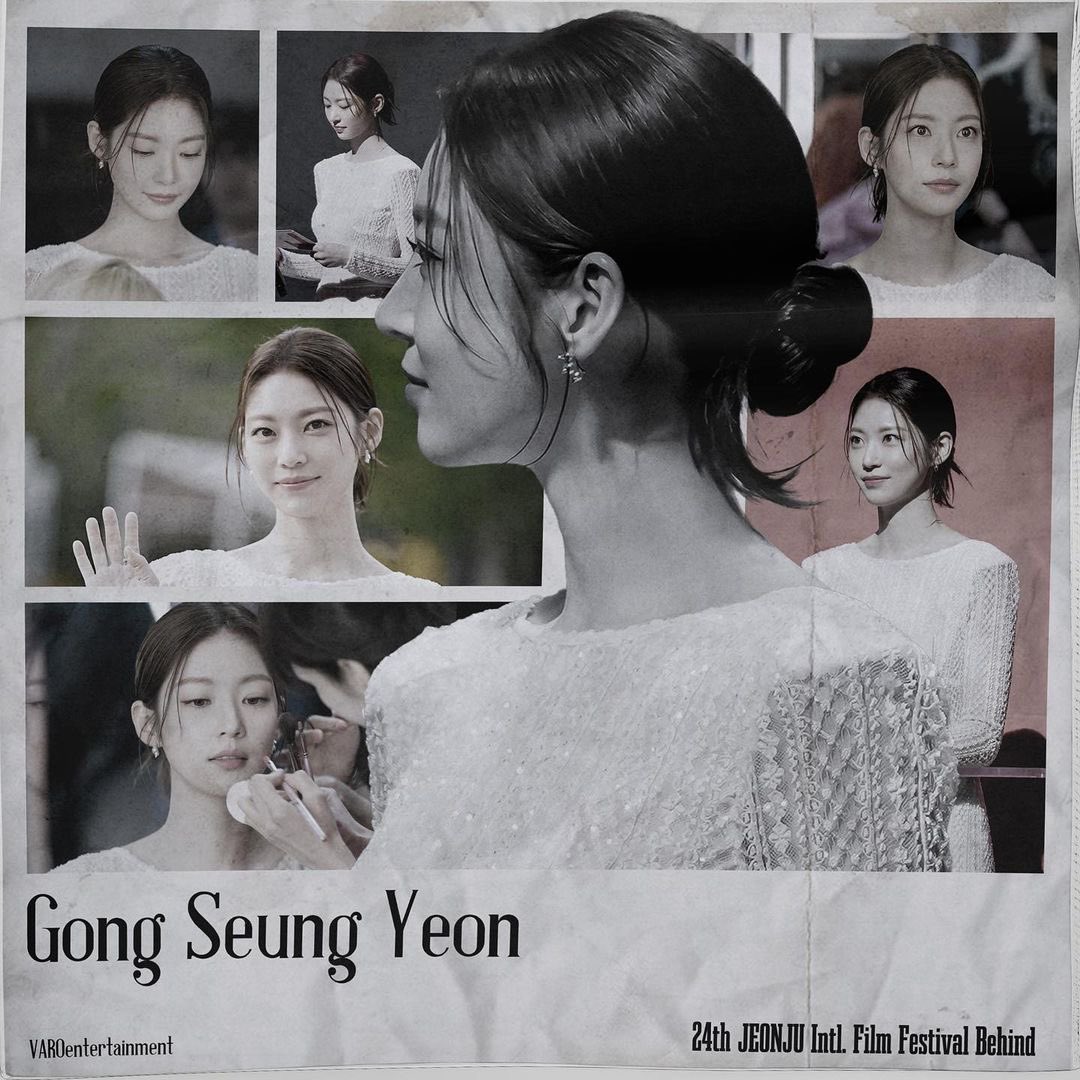 GSYintl's tweet photo. [IG] 230518 varoent_official update with Gong Seung Yeon.
⠀
24th JEONJU Intl. Film Festival🎞️
SeungYeon Behind🤍 https://t.co/Hnz0TFyQJA