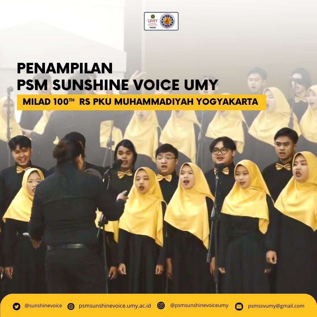 🔥[[PSM SSV PERFORMANCE]]🔥

Kamis (4/5) PSM SSV UMY berkesempatan tampil dalam acara Pelantikan dan Pengambilan Sumpah Dokter Periode LXXVI yang diselenggarakan di Sportorium Universitas Muhammadiyah Yogyakarta.