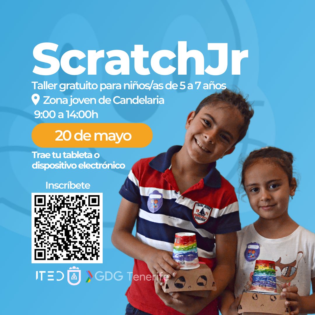 ¡Todavía estás a tiempo de participar en la segunda sesión del taller!🥳🤖👾

Inscríbete a través del código QR o en forms.gle/bJHGc5o4h5Ld4M… ⬅️⬇️

<a href="/CEdosoft/">Cátedra Edosoft</a> <a href="/GDGTenerife/">GDG Tenerife</a> <a href="/AytoCandelaria/">Ayuntamiento de Candelaria</a>