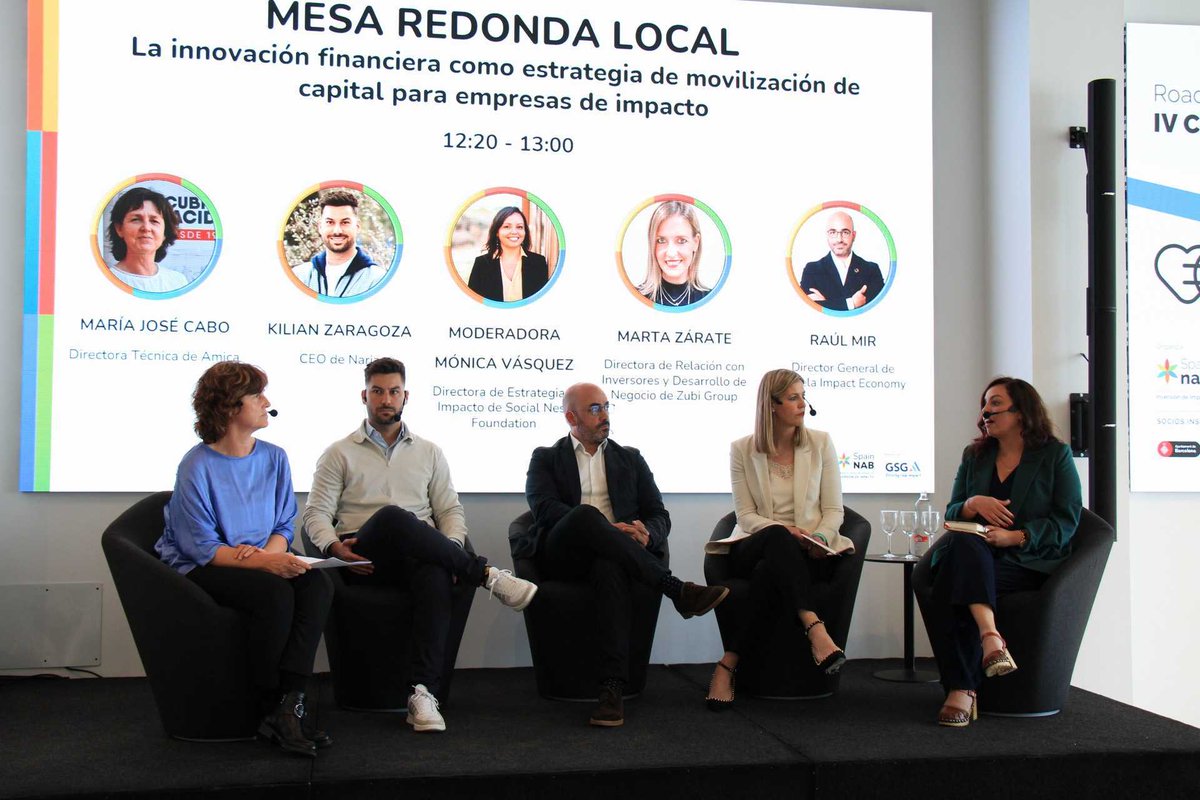 Zubi Group (@zubigroup) on Twitter photo 🔵 Roadshow “IV #CaminoalImpacto”
Ahora hablamos sobre cómo la #innovación financiera puede contribuir a la movilización de capital para empresas de #impacto.
📸 <a href="/MartaZarateC/">Marta Zárate</a> comparte debate con María José Cabo, Kilian Zaragozá, <a href="/raulmirsa/">Raúl Mir Sanchis</a> y <a href="/Monivasdelsol/">Mónica Vásquez Del Solar</a>. 🔵 Roadshow “IV #CaminoalImpacto”
Ahora hablamos sobre cómo la #innovación financiera puede contribuir a la movilización de capital para empresas de #impacto.
📸 <a href="/MartaZarateC/">Marta Zárate</a> comparte debate con María José Cabo, Kilian Zaragozá, <a href="/raulmirsa/">Raúl Mir Sanchis</a> y <a href="/Monivasdelsol/">Mónica Vásquez Del Solar</a>.